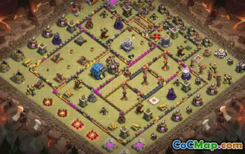 CoC Town Hall 12 Base Layouts & Maps | Trophy, War & Home Village #31591