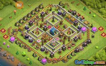 COC Town Hall 12 ბაზის განლაგება და რუქები - ტროფეის გამარჯვებული დიზაინები #13769