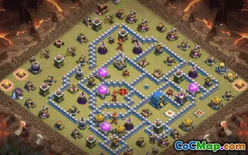 CoC Town Hall 12 Base Layouts & Maps | War & Trophy Bases #33802