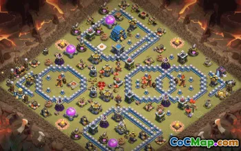 CoC Town Hall 12 Base Layouts & Maps | War & Trophy Defense #33467