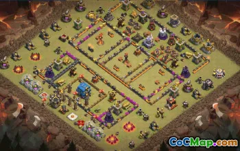 CoC Town Hall 12 Base Layouts & Maps | War, Trophy & Home Village #31162