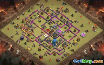 CoC Town Hall 12 Base Layouts & Maps | War, Trophy, Home Village #31269