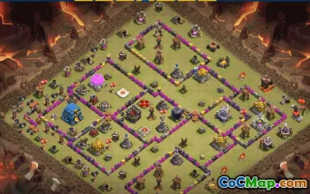 CoC Town Hall 12 Base Layouts & Maps | War, Trophy, Home Village #31319