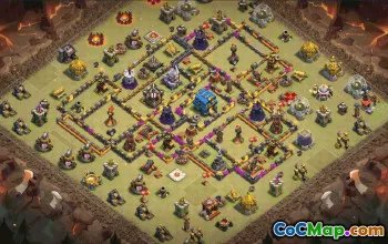 CoC Town Hall 12 Base Layouts & Maps | War, Trophy, Home Village #31408