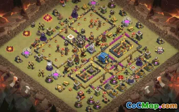 CoC Town Hall 12 Base Layouts & Maps | War, Trophy, Home Village #31592