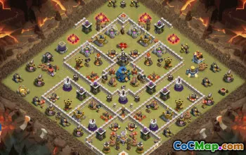 CoC Town Hall 12 Base Layouts & Maps | War, Trophy & Home Village #33868