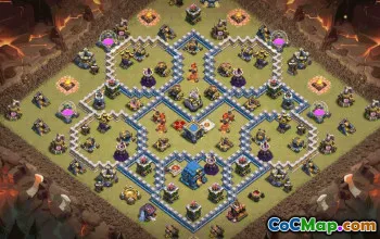 CoC Town Hall 12 Base Layouts & Maps | War, Trophy & Hybrid #33146