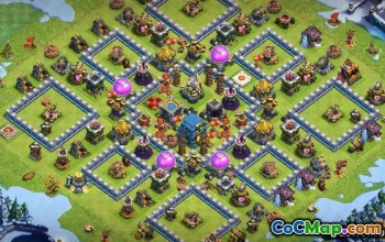 Municipio COC 12 Layout di base e mappe dei trofei - Copia ora! #13435