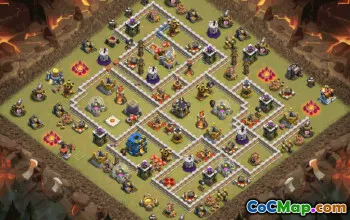 CoC Town Hall 12 Base Layouts & Trophy, War, Home Village Maps #33870