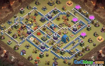 COC市政厅12基本布局：战争地图与家乡＃12421