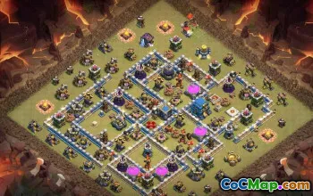 CoC Town Hall 12 Base Layouts & War Maps | Home Village & Link #27418