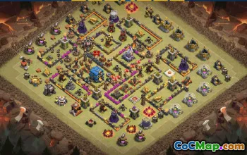 CoC Town Hall 12 Base Layouts | War & Trophy Defense Maps #31493