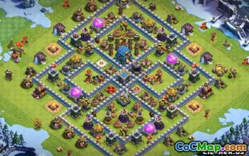 Tòa thị chính Coc 12 Bố cục cơ sở: Chiến tranh, Trophy & Farming Maps #13300