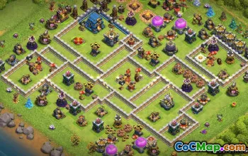 COC市政厅12基本布局：战争，奖杯和家庭地图＃10194