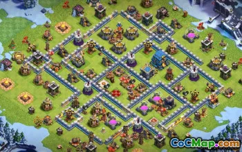 COC市政厅12基础布局：战争，奖杯和家居地图＃10675