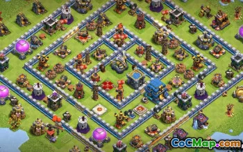 COC市政厅12基础布局：战争，奖杯和家庭地图＃11409