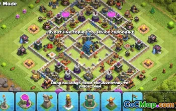 COC Town Hall 12 ბაზის განლაგება: ომი, ტროფი და სახლის სოფელი #13580