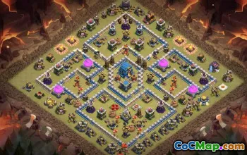 CoC Town Hall 12 Base Layouts, War & Trophy Maps #27528