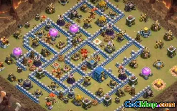 COC市政厅12基础布局：战争，奖杯和更多地图＃10615