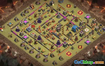 CoC Town Hall 12 Base Layouts with Links | War, Trophy & More #32867