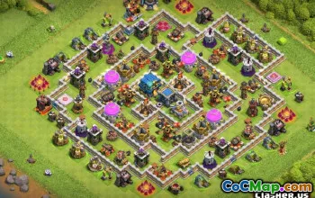 COC radnice 12: Nejlepší rozvržení základny a zemědělské mapy #13348