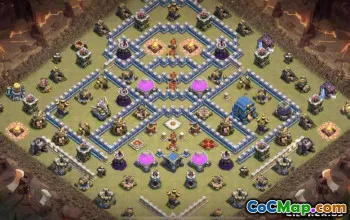 COC市政厅12布局：家庭，战争基地和地图＃12492