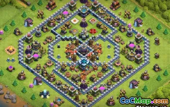 CoC Town Hall 13 Base Layouts: Farming, Trophy & Hybrid Maps #13553
