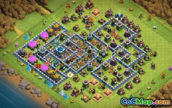 COC Town Hall 13 Baslayouter: Jordbruk och trofékartor #14226