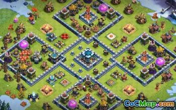 COC Town Hall 13 Baslayouter: Jordbruk och trofékartor #14886