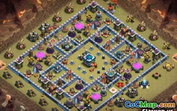 Coc Town Hall 13 Tata Letak Pangkalan: Peta Pertanian dan Trofi #9369