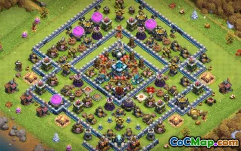 COC Town Hall 13 Baslayouter: Jordbruk, War & Trophy Maps #14998