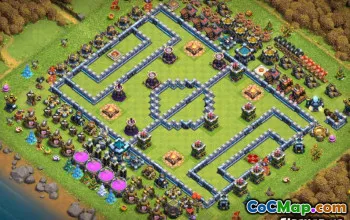 Coc Town Hall 13 Tata Letak Pangkalan: Peta Lucu & Kemajuan #14257