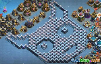 Coc Town Hall 13 Tata Letak Pangkalan: Peta Lucu & Kemajuan #15419