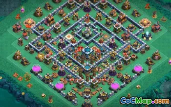 CoC Town Hall 13 Layouts Base: Home, Trophy & War Maps #14678