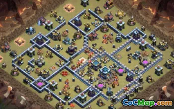 CoC Town Hall 13 Layouts Base: Home, Trophy & War Maps #14825