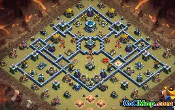 CoC Town Hall 13 Base Layouts: Home, Trophy & War Maps #15614