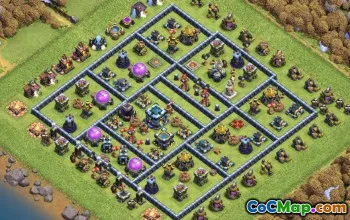 Layouts de base da prefeitura de CoC 13: mapas de casa, troféu e guerra #15780