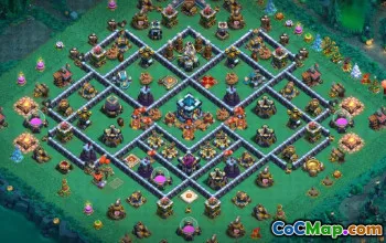 CoC Town Hall 13 Layouts Base: Home, Trophy & War Maps #15902