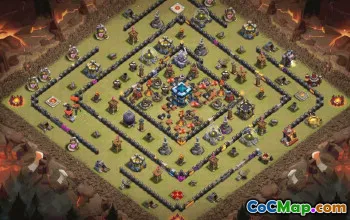 CoC Town Hall 13 Base Layouts | Home, Trophy & War Maps #33003