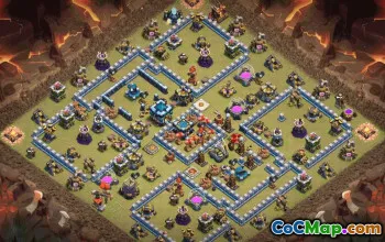 CoC Town Hall 13 Base Layouts | Home, Trophy, War, Maps #33655