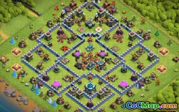 Coc Town Hall 13 Układy podstawowe: Mapy wioski i wojny #12851