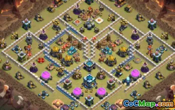 Radnice COC 13 Základní rozložení: Mapy Home Village & War #14409