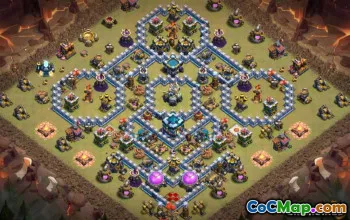 COC Town Hall 13 Baslayouter: Hem, War & Hybrid Maps #14665