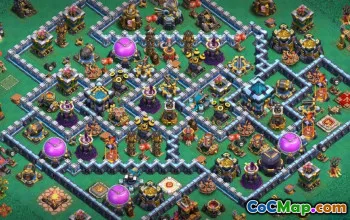 COC Town Hall 13 Baslayouter: Hem, War & Hybrid Maps #14761