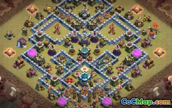 Radnice COC 13 Základní rozložení: Domovské, válečné a trofejní mapy #14433