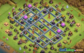 CoC Town Hall 13 Layouts Base: Home, War & Trophy Maps #14857
