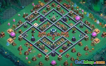 CoC Town Hall 13 Layouts Base: Home, War & Trophy Maps #15973