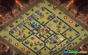 CoC Town Hall 13 Base Layouts | Home, War & Trophy Maps #33084