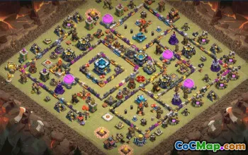 COC Town Hall 13 Base Layouts & Link | Trophy & War Defense #30692