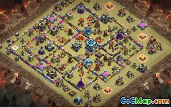 CoC Town Hall 13 Base Layouts & Link | War, Trophy & Home Village #31471